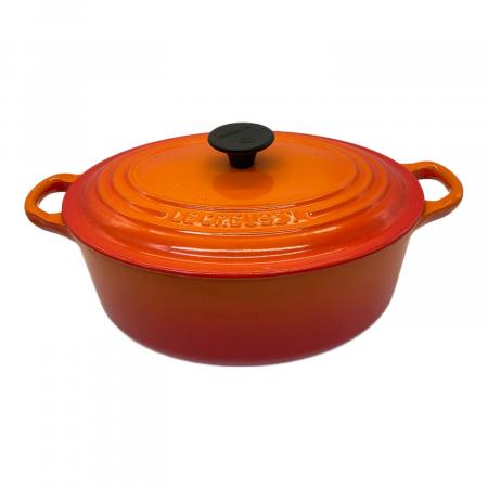 LE CREUSET (ルクルーゼ) 鍋 25cm ① オレンジ ココット・オーバル