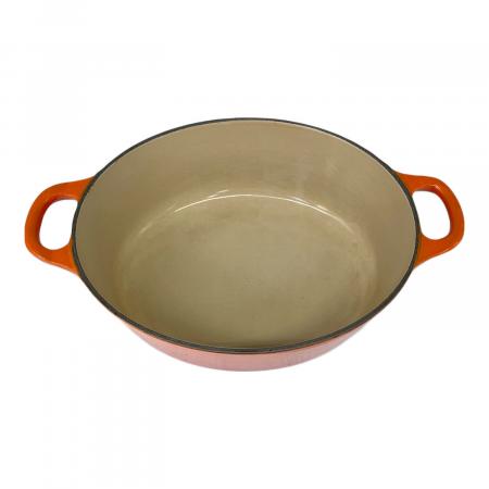 LE CREUSET (ルクルーゼ) 鍋 25cm ① オレンジ ココット・オーバル