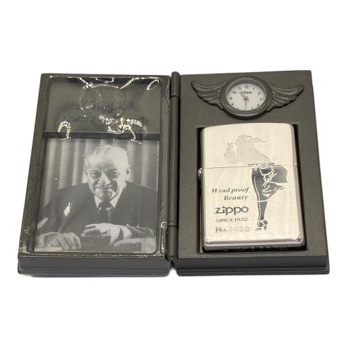 ZIPPO (ジッポ) オイルライター 2001年1月製造 LIMITED EDITION シリアルNo.1458  Windy（ウィンディ） ※時計動作保証無程度ｂ
