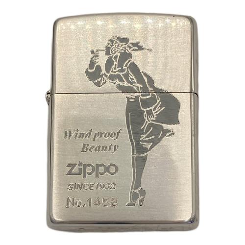 ZIPPO (ジッポ) オイルライター 2001年1月製造 LIMITED EDITION シリアルNo.1458  Windy（ウィンディ） ※時計動作保証無程度ｂ