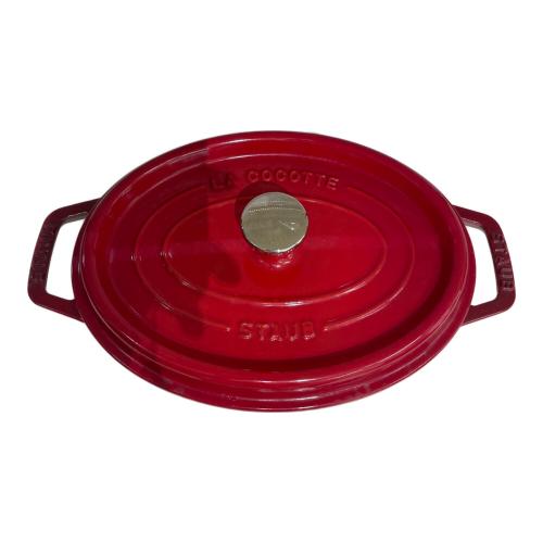 Staub (ストウブ) 両手鍋 23cm レッド ピコ・ココット オーバル
