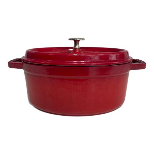 Staub (ストウブ) 両手鍋 23cm レッド ピコ・ココット オーバル