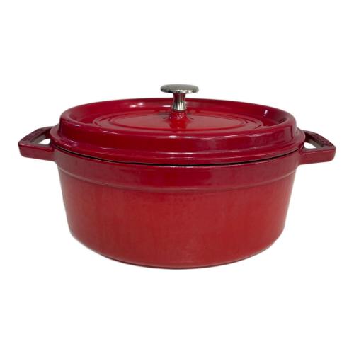 Staub (ストウブ) 両手鍋 23cm レッド ピコ・ココット オーバル