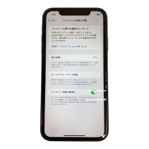 Apple iPhone11 MWM02J/A サインアウト確認済 356578101024383 ○ SoftBank 修理履歴無し 128GB バッテリー:Cランク 程度:Bランク iOS Blancco社データ消去済み