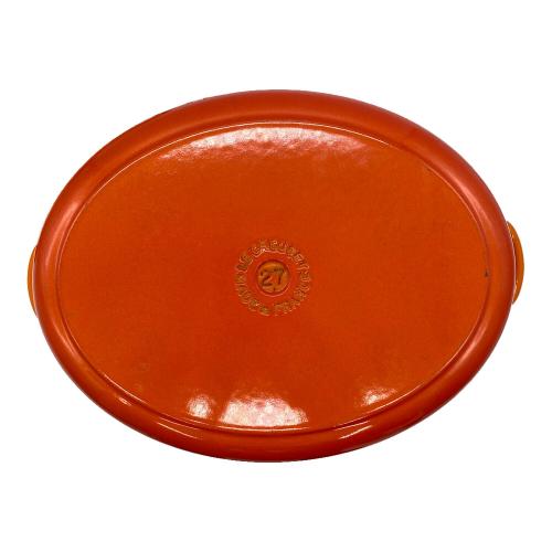 LE CREUSET (ルクルーゼ) 両手鍋 SIZE 27cm オレンジ オーバル