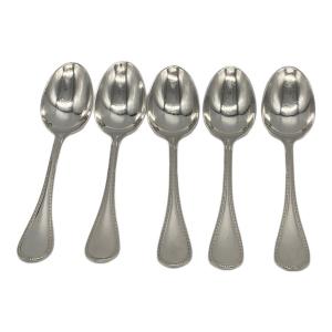 CHRISTFLE (クリストフル) ティースプーン 5Pセット ステンレス
