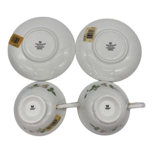 Wedgwood (ウェッジウッド) カップ&ソーサー ストロベリーピオニー ワイルドストロベリー 2Pセット