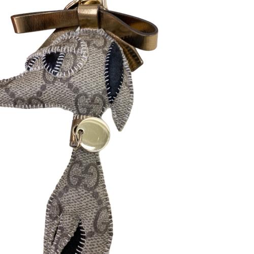 GUCCI (グッチ) ストラップ ベージュ 224087 GG グッチョリ “グレイハウンドのドロシー” キーホルダー