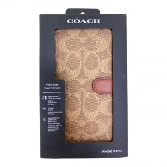 COACH (コーチ) iPhoneケース iPhone15PRO手帳型