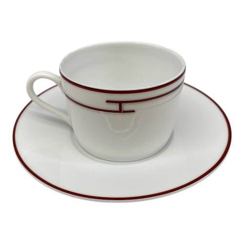 HERMES (エルメス) カップ&ソーサー レッド rhythm（リズム）