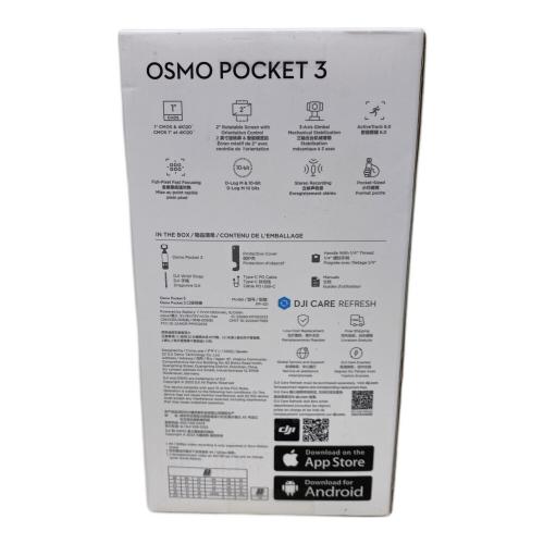 DJI (ディー・ジェイ・アイ) アクションカメラ OSMO POCKET 3