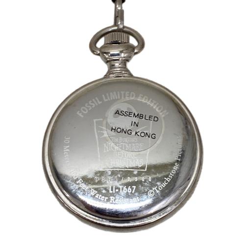 FOSSIL (フォッシル) 懐中時計 ディズニーストア限定2,500個モデル・ナイトメアビフォアクリスマス・ヨゴレ有・電池切れ