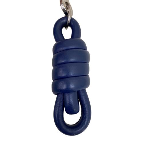 LOEWE (ロエベ) チャーム ネイビー リング欠品 ノットキーホルダー カーフスキン