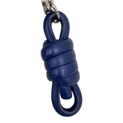 LOEWE (ロエベ) チャーム ネイビー リング欠品 ノットキーホルダー カーフスキン