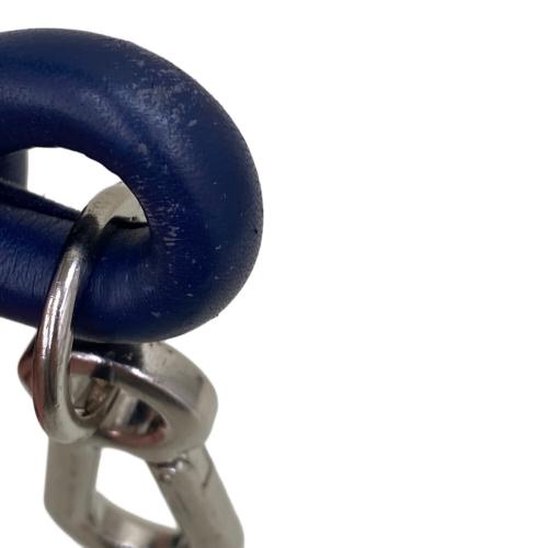 LOEWE (ロエベ) チャーム ネイビー リング欠品 ノットキーホルダー カーフスキン