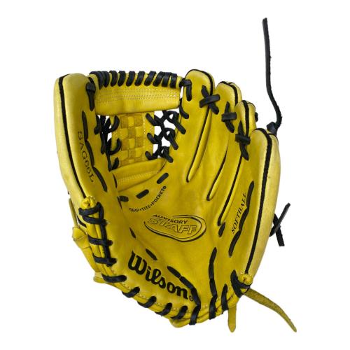 Wilson (ウィルソン) ソフトボール用グローブ SAG66L ADVISORY STAFF イエロー×ブラック