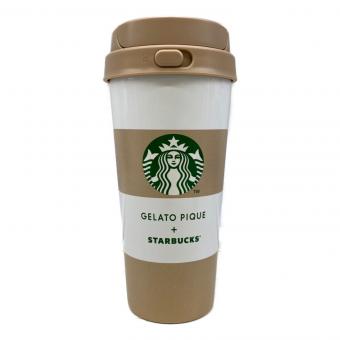 STARBUCKS COFFEE (スターバックスコーヒー) 水筒 ホワイト×ベージュ ボーダーステンレスTOGOボトル モカベージュ