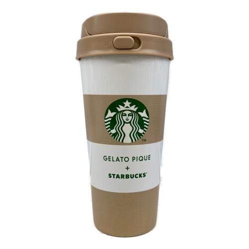 STARBUCKS COFFEE (スターバックスコーヒー) 水筒 ホワイト×ベージュ ボーダーステンレスTOGOボトル モカベージュ