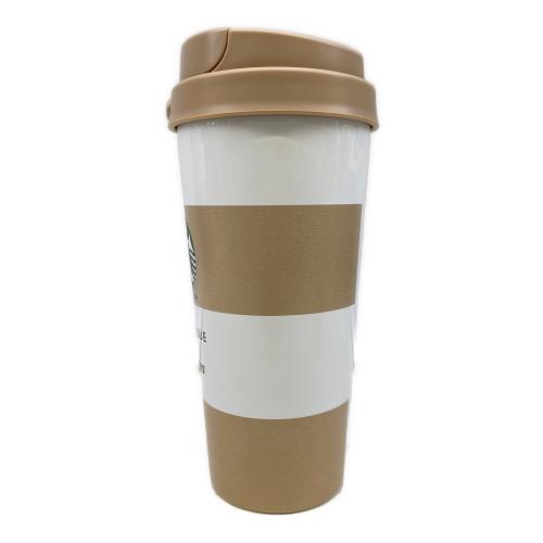 STARBUCKS COFFEE (スターバックスコーヒー) 水筒 ホワイト×ベージュ ボーダーステンレスTOGOボトル モカベージュ