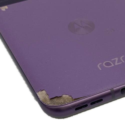 MOTOROLA (モトローラ) スマートフォン motorola razr 40s パープル ※合皮劣化有