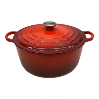 LE CREUSET (ルクルーゼ) 両手鍋 SIZE 26cm レッド