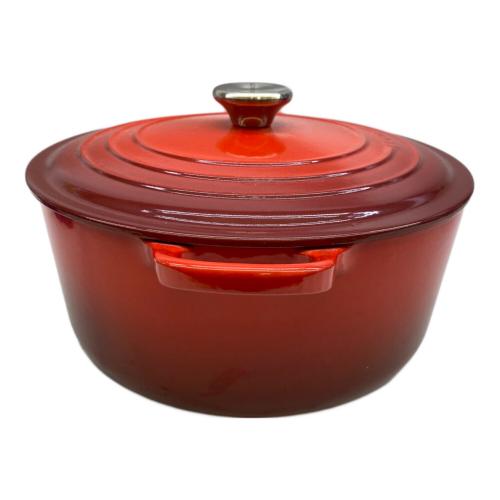 LE CREUSET (ルクルーゼ) 両手鍋 SIZE 26cm レッド