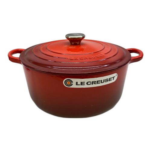 LE CREUSET (ルクルーゼ) 両手鍋 SIZE 26cm レッド