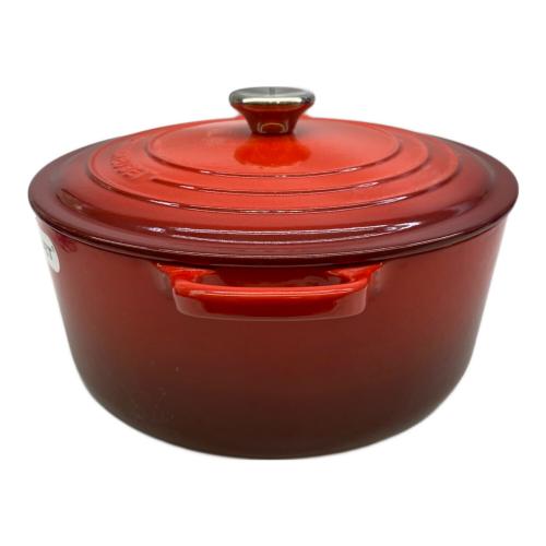 LE CREUSET (ルクルーゼ) 両手鍋 SIZE 26cm レッド