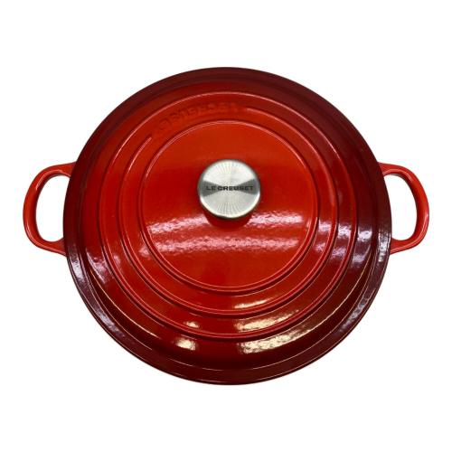 LE CREUSET (ルクルーゼ) 両手鍋 SIZE 26cm レッド