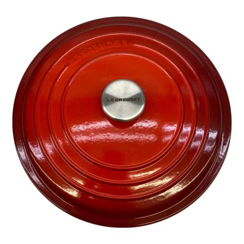 LE CREUSET (ルクルーゼ) 両手鍋 SIZE 26cm レッド