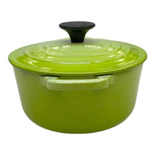 LE CREUSET (ルクルーゼ) 両手鍋 16cm 黄緑 ココット・ロンド