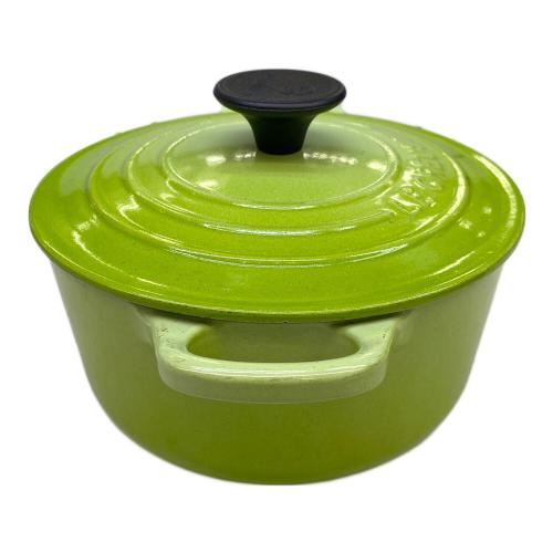 LE CREUSET (ルクルーゼ) 両手鍋 16cm 黄緑 ココット・ロンド