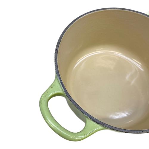 LE CREUSET (ルクルーゼ) 両手鍋 16cm 黄緑 ココット・ロンド
