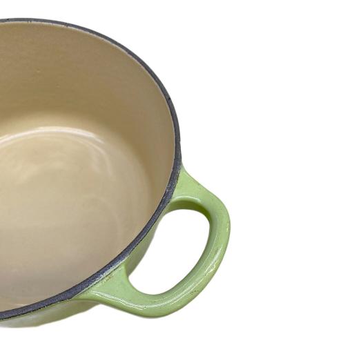 LE CREUSET (ルクルーゼ) 両手鍋 16cm 黄緑 ココット・ロンド