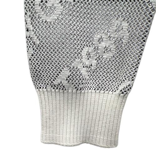 PEARLY GATES (パーリーゲイツ) ゴルフウェア(フルジップニットジャケット) 053-0172203 メンズ size4 ホワイト×ブラック