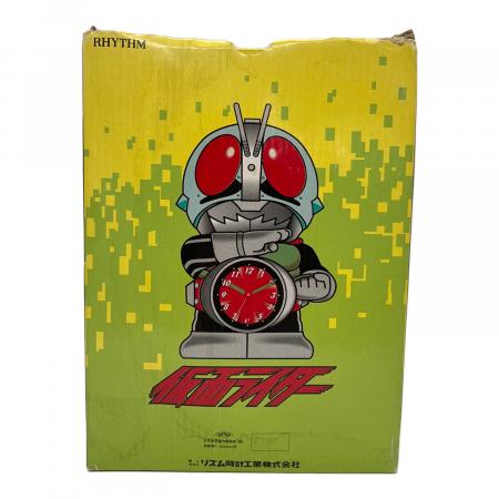 仮面ライダー 目覚まし時計　ほぼ未使用 リズム工業時計 男の子おもちゃ 仮面ライダー1号 目覚まし時計