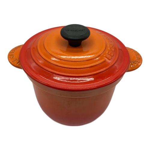 LE CREUSET (ルクルーゼ) 鍋 ココット・エブリィ 18cm オレンジ（ブラックツマミ）