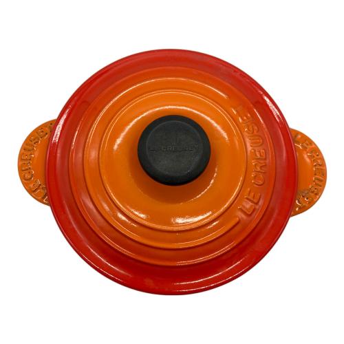 LE CREUSET (ルクルーゼ) 鍋 ココット・エブリィ 18cm オレンジ（ブラックツマミ）