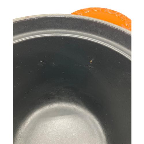 LE CREUSET (ルクルーゼ) 鍋 ココット・エブリィ 18cm オレンジ（ブラックツマミ）