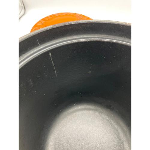 LE CREUSET (ルクルーゼ) 鍋 ココット・エブリィ 18cm オレンジ（ブラックツマミ）