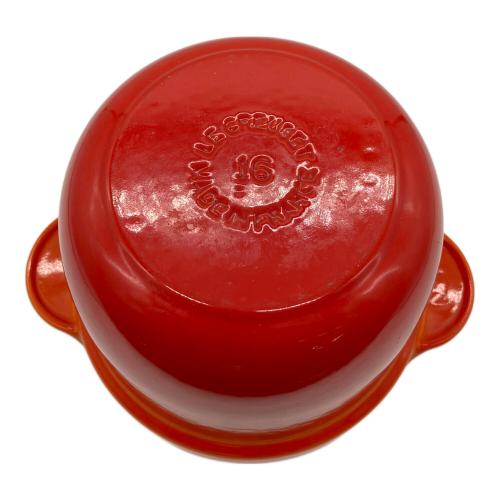 LE CREUSET (ルクルーゼ) 鍋 ココット・エブリィ 18cm オレンジ（ブラックツマミ）