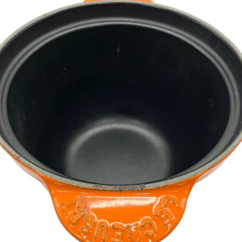 LE CREUSET (ルクルーゼ) 鍋 ココット・エブリィ 18cm オレンジ（ブラックツマミ）