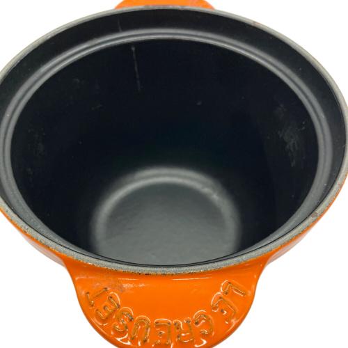 LE CREUSET (ルクルーゼ) 鍋 ココット・エブリィ 18cm オレンジ（ブラックツマミ）