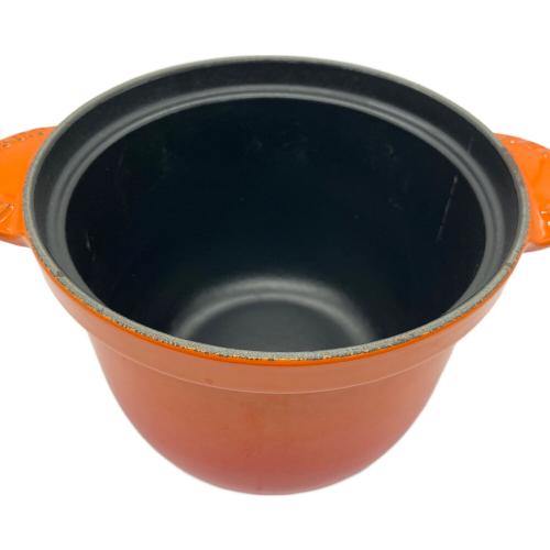 LE CREUSET (ルクルーゼ) 鍋 ココット・エブリィ 18cm オレンジ（ブラックツマミ）