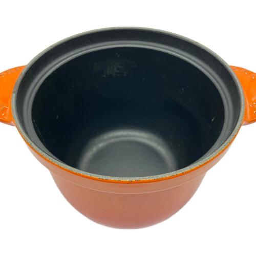 LE CREUSET (ルクルーゼ) 鍋 ココット・エブリィ 18cm オレンジ（ブラックツマミ）