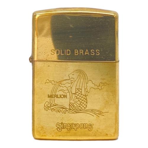 ZIPPO (ジッポ) オイルライター SOLID BRASS マーライオン