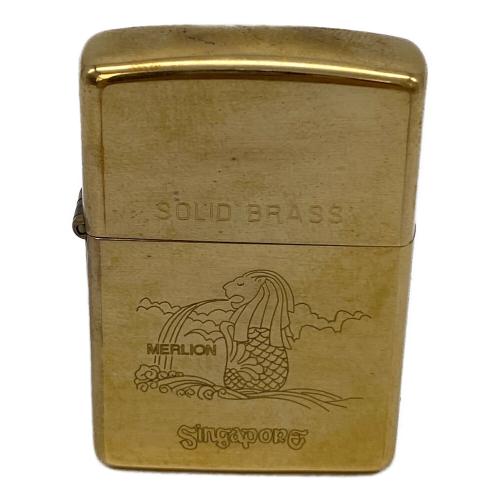 ZIPPO (ジッポ) オイルライター SOLID BRASS マーライオン