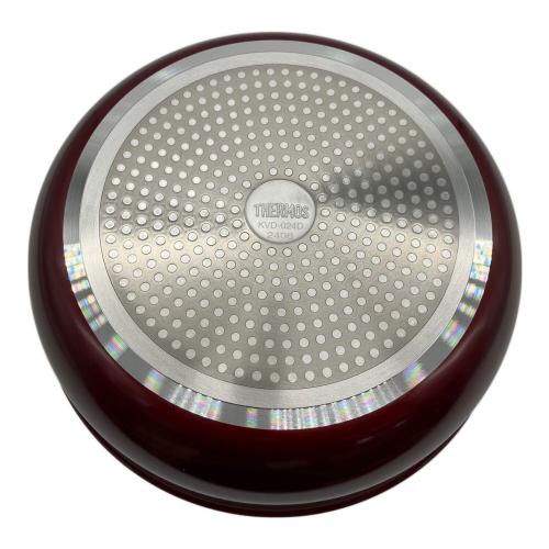 THERMOS (サーモス) IH対応フライパンなべセット KSD-8A-DR 取っ手のとれるフライパン8点セット ディープレッド レッド