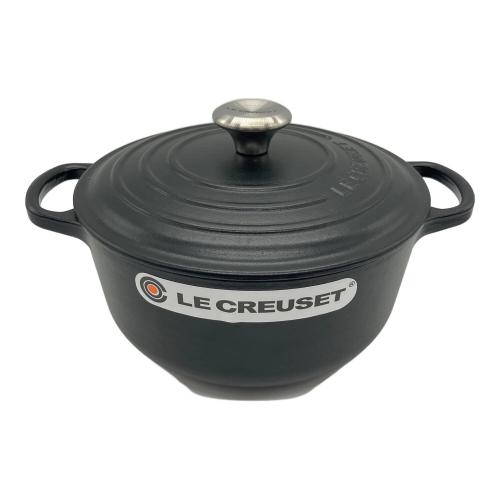 LE CREUSET (ルクルーゼ) シグニチャー・ココット・ロンド20cm マットブラック 21177-20000-0430 ブラック