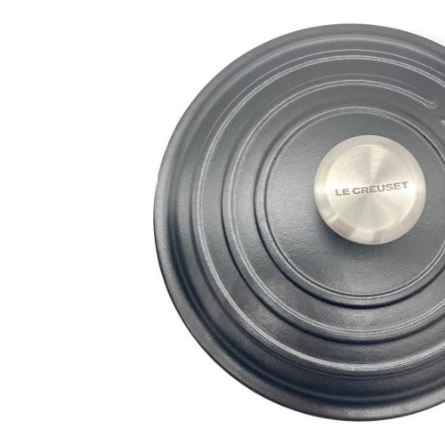 LE CREUSET (ルクルーゼ) シグニチャー・ココット・ロンド20cm マットブラック 21177-20000-0430 ブラック
